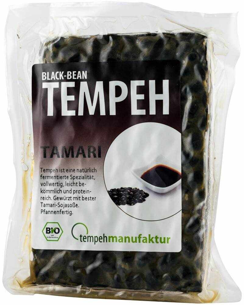 Tempeh din fasole neagra cu sos Tamari eco-bio, 200g TEMPEHMANUFAKTUR
