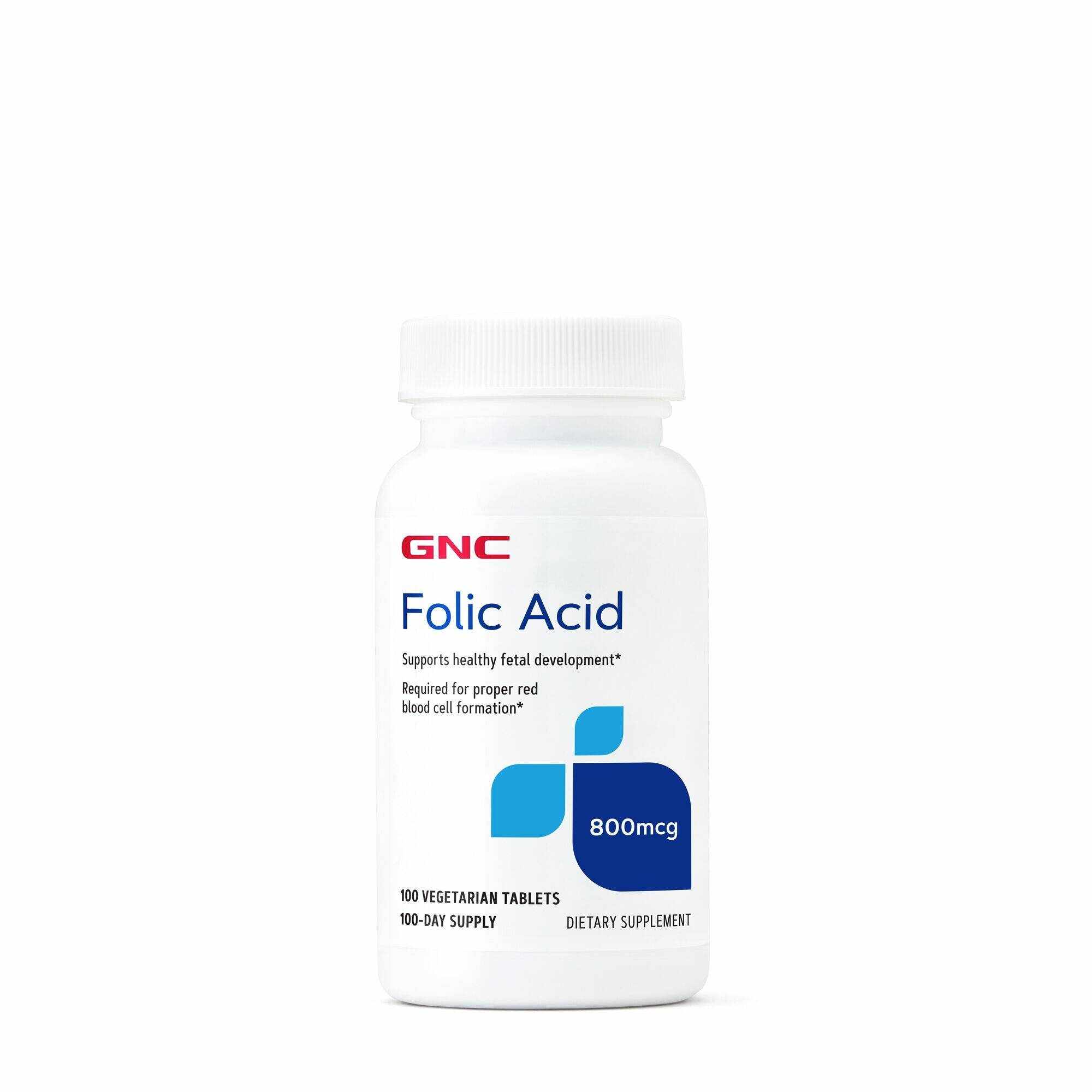 Acid Folic, 800 Mcg, 100 Capsule - GNC