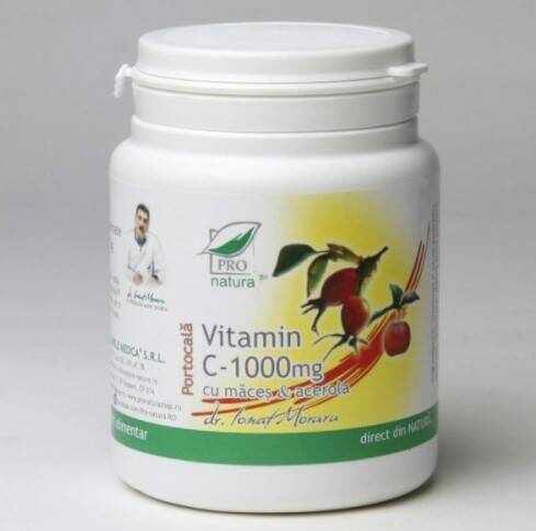 Vitamina C cu Maces, Acerola si Grapefruit, 60cps - MEDICA
