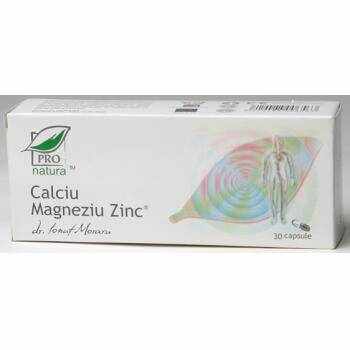 Calciu Magneziu si Zinc, 30cps si 150cps - MEDICA 30 capsule
