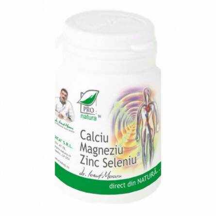 Calciu Magneziu Zinc Seleniu 150cps, 60cps si 30cps - MEDICA 150 capsule