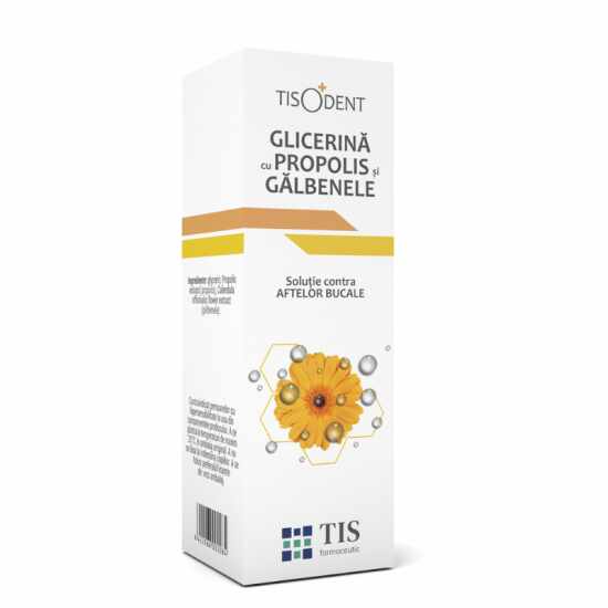 Glicerina cu propolis si galbenele, 25ml - Tis Farmaceutic
