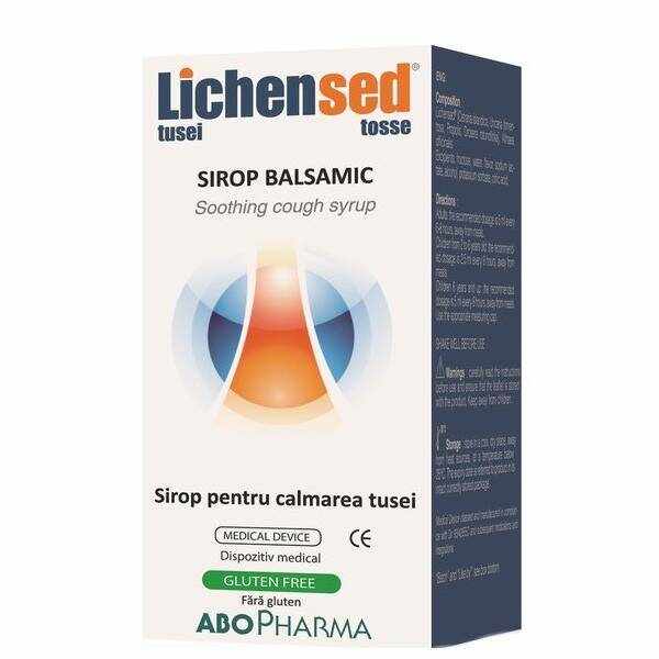 Lichensed sirop balsamic pentru calmarea tusei la adulti, 150ml - ABOPharma