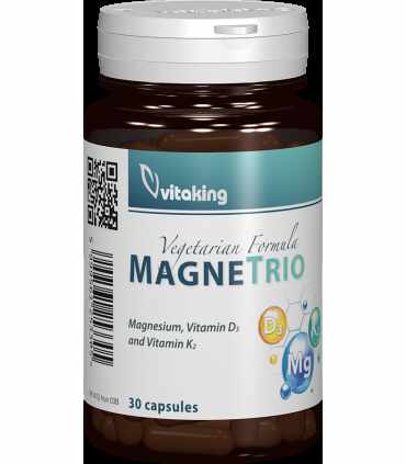 MagneTrio cu Vitamina K2, Magneziu si D3, 30cps - Vitaking