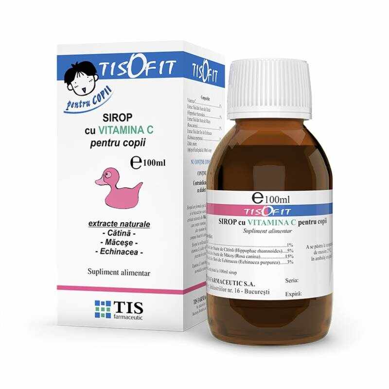 Sirop cu Vitamina C pentru copii Tisofit, 100ml - Tis Farmaceutic