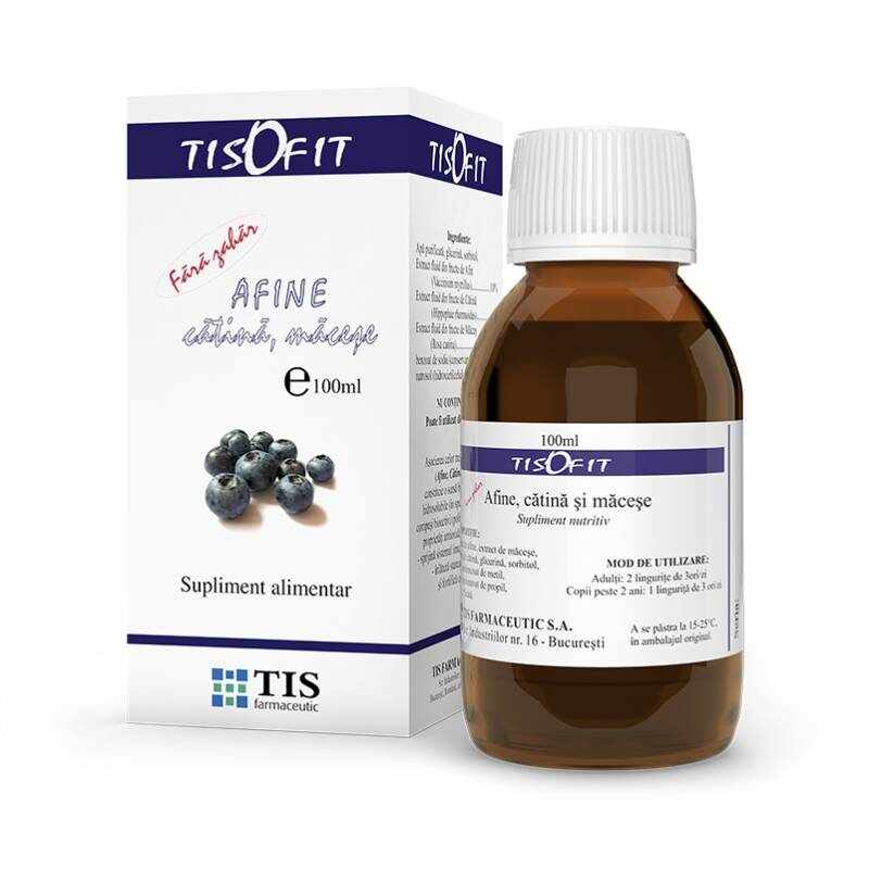 Sirop de afine, catina si macese Tisofit, 100ml - Tis Farmaceutic
