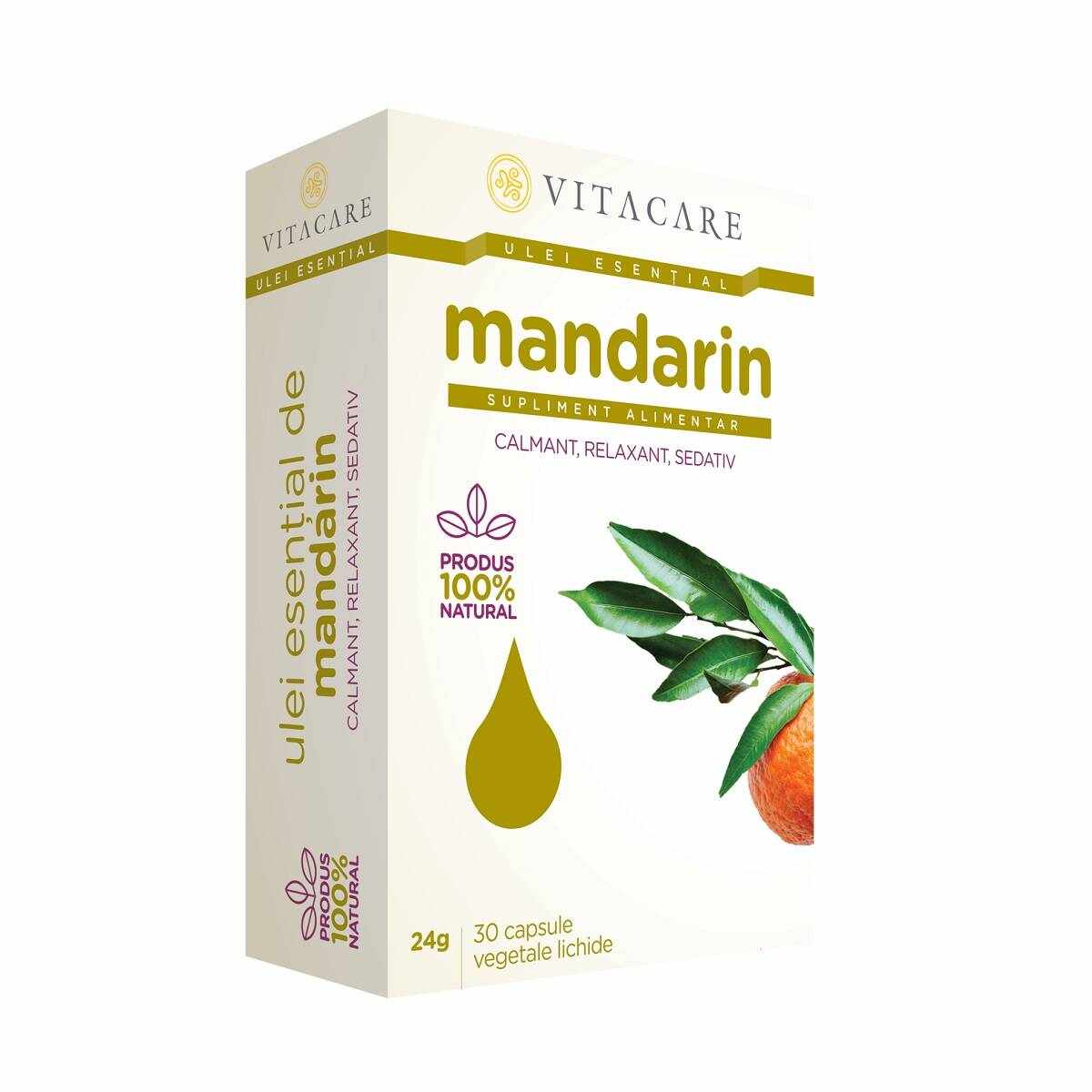 Ulei esential de mandarin, 30cps - VitaCare