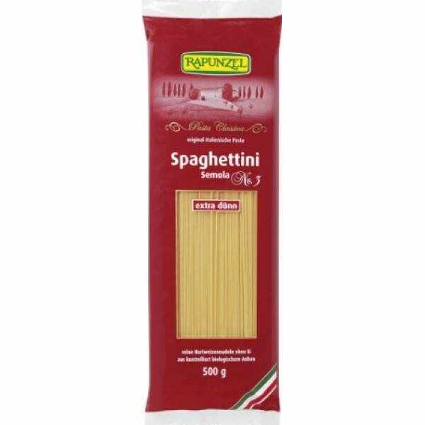 Spaghetti semola extra subtiri, eco-bio, 500g - Rapunzel