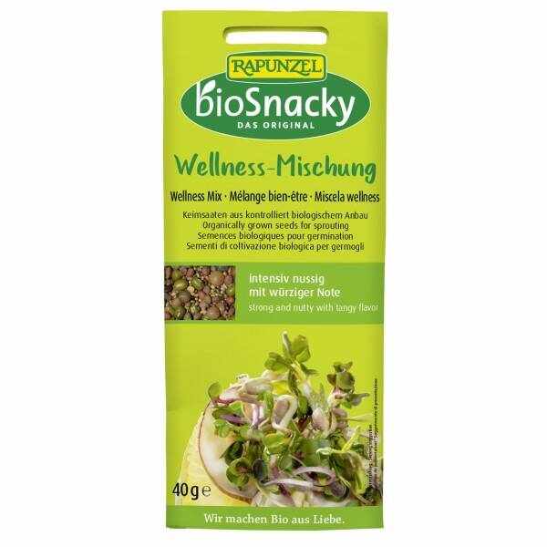 Amestec Wellness de seminte pentru germinat, BioSnacky, 40g - Rapunzel