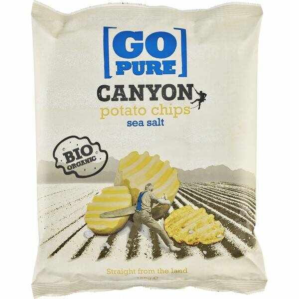 Chips-uri Canyon din cartofi cu sare de mare, eco-bio, 125g - Go Pure