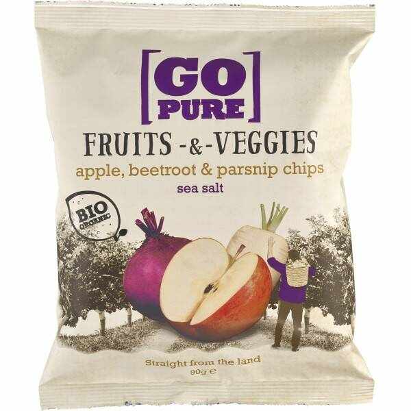 Chipsuri din fructe si legume cu sare de mare, eco-bio, 90g - Go Pure