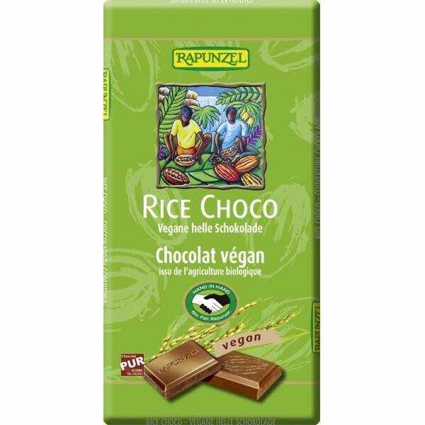 Ciocolata vegana cu lapte de orez, eco-bio, 100g - Rapunzel