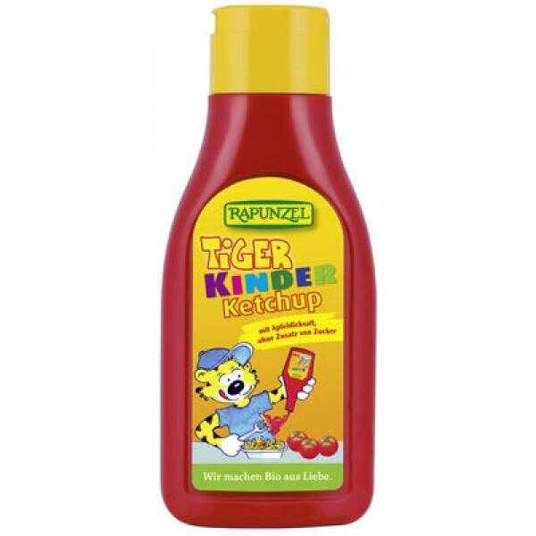 Ketchup Tiger Pentru Copii Indulcit cu nectar de mere, eco-bio, 500ml - Rapunzel