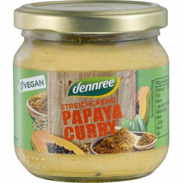 Pate vegetal cu papaya si curry, eco-bio, 180g - Dennree