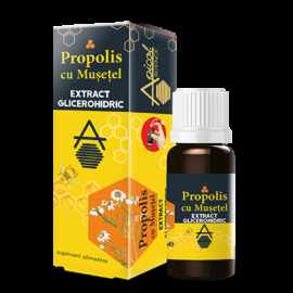Propolis cu Musetel extract glicerohidric, 30ml - Apicol Science