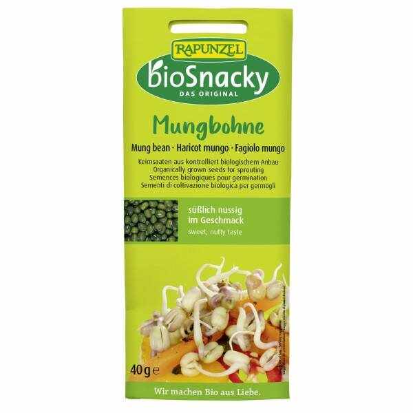 Seminte de fasole mung pentru germinat, BioSnacky, eco-bio, 40g - Rapunzel