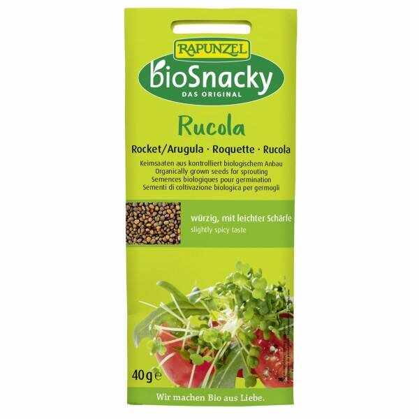Seminte de rucola pentru germinat, BioSnacky, eco-bio, 40g - Rapunzel