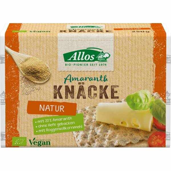 Crackers din secara integrala cu amarant, eco-bio, 250g - Allos