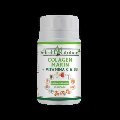 Colagen marin Forte, Vitamina B3 si Vitamina C, 60tbs - Health Nutrition
