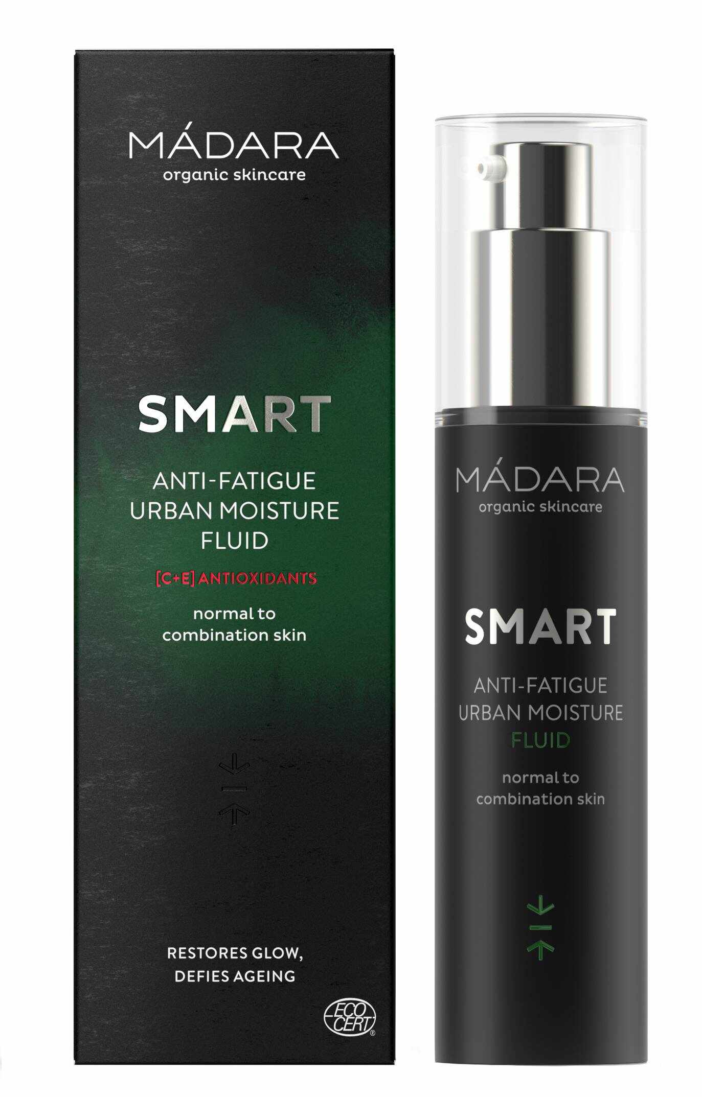 Smart anti-fatigue urban moisture fluid pentru ten normal sau mixt, 50ml - Madara