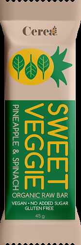 Baton sweet veggie ananas cu spanac, fara gluten, eco-bio, 45g - Cerea