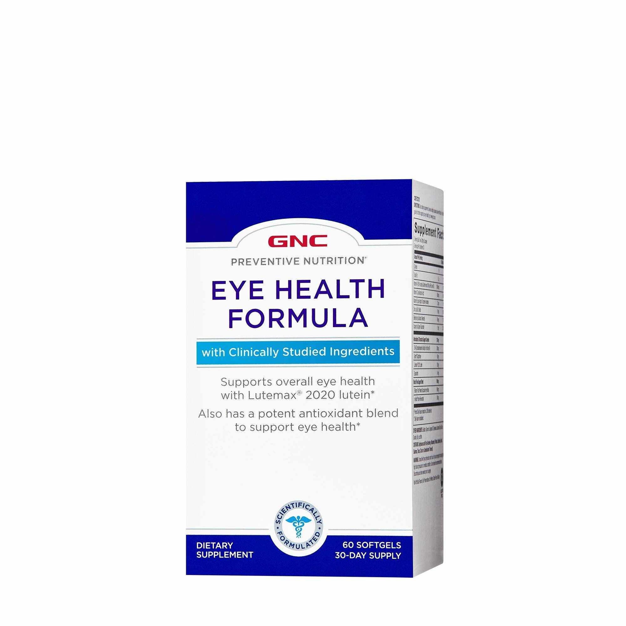 Preventive Nutrition Eye Health, Formula Pentru Sanatatea Ochilor, 60cps - Gnc