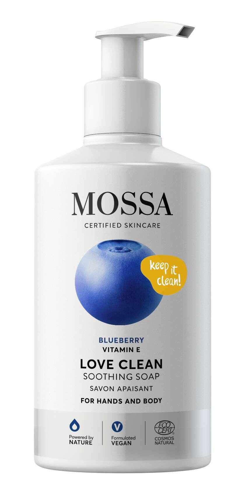 Sapun lichid pentru mAini Si corp, Love Clean, 300ml - Mossa