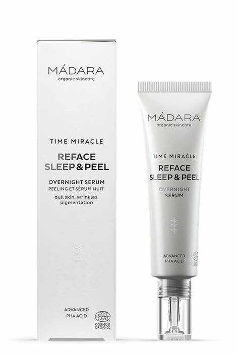 Ser de noapte, Time Miracle Reface Sleep si Peel, 30ml - Madara