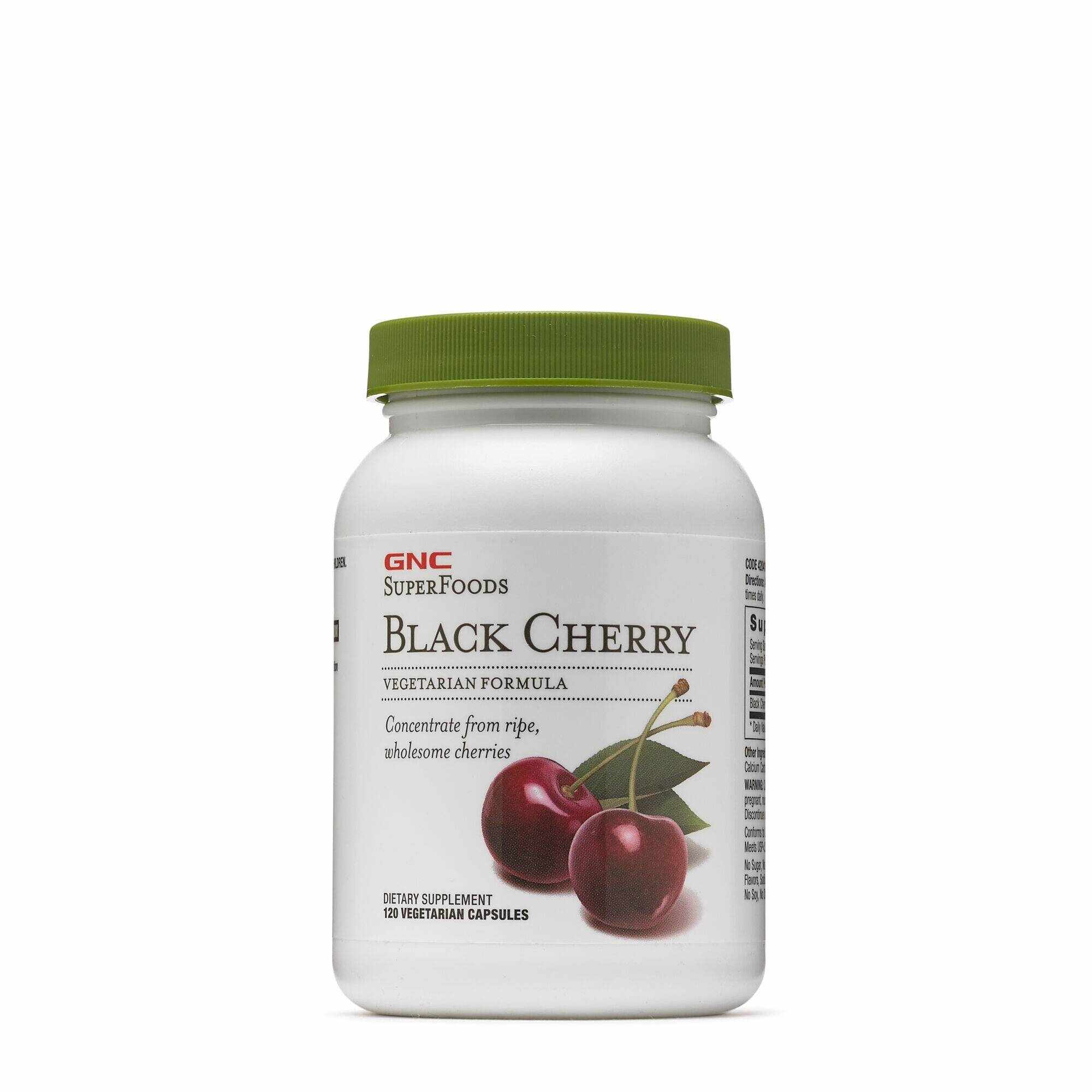 Superfoods Black Cherry, Concentrat De Cirese Negre, 120cps - Gnc