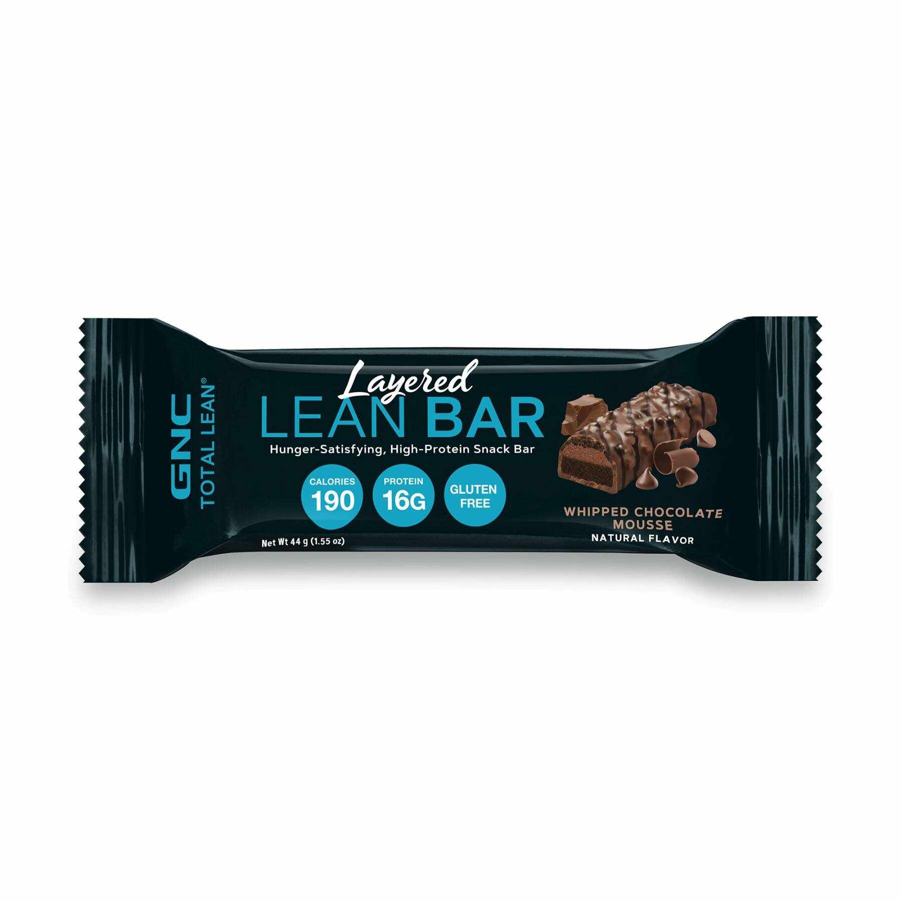 Total lean layered lean bar, baton proteic, cu aroma de mousse de ciocolata, 44g - Gnc