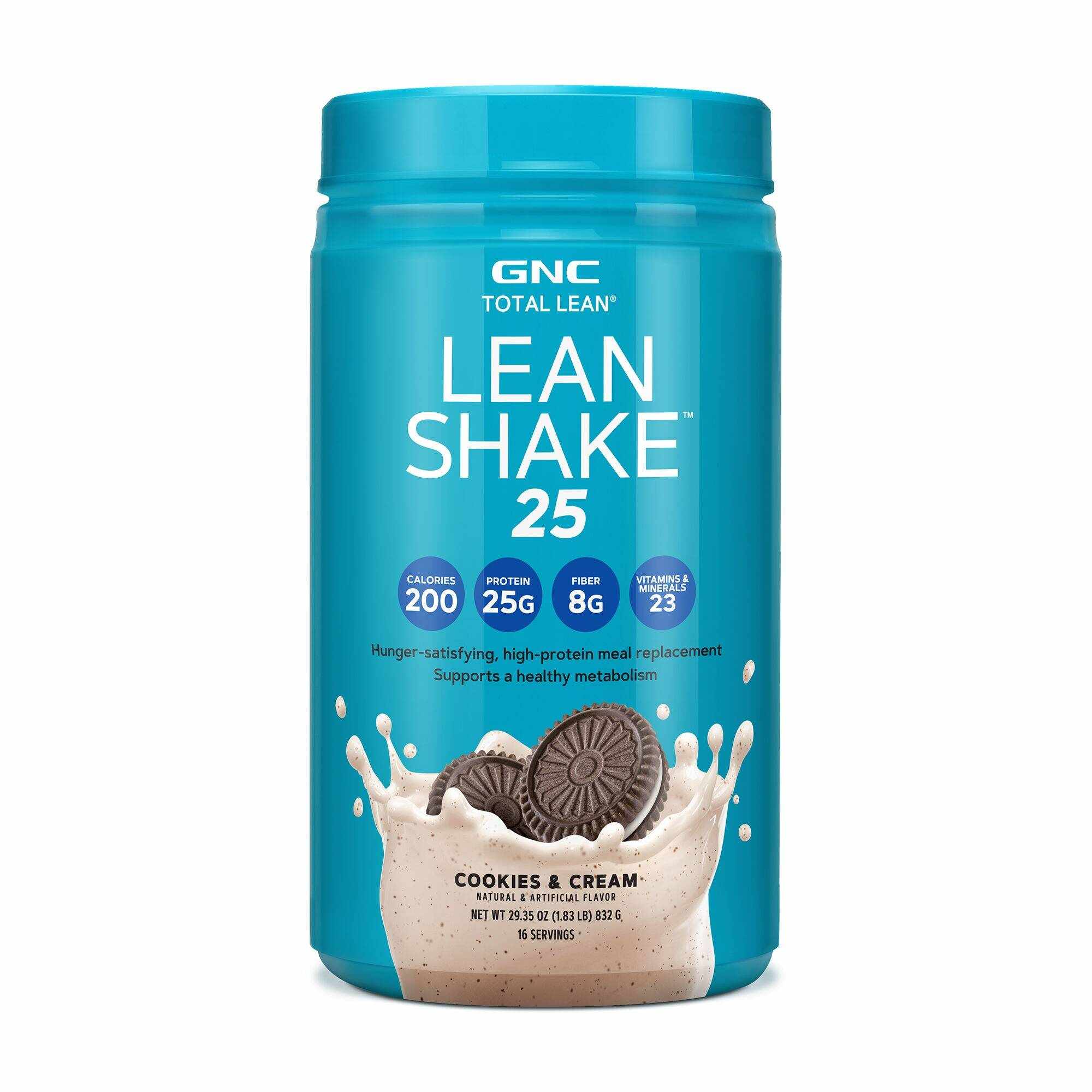 Total Lean Lean Shake 25, Shake Proteic, cu aroma de biscuiti si frisca, 832g - Gnc