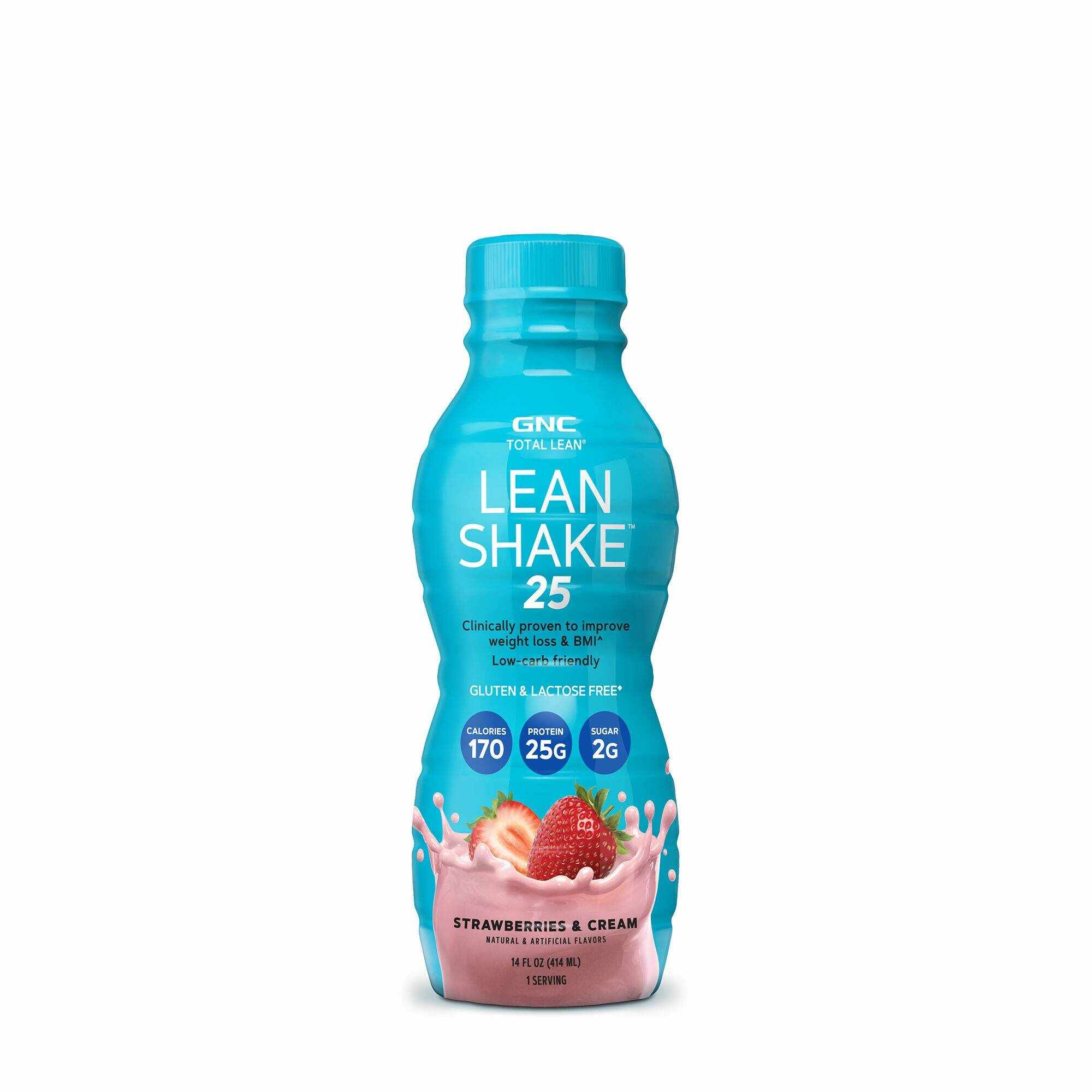 Total Lean Lean Shake 25, Shake Proteic Cu Aroma De Capsuni Si Frisca, 414ml - Gnc