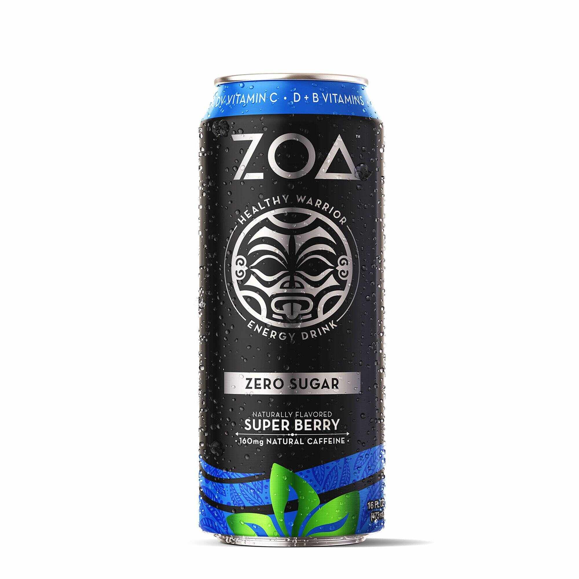 Zoa Energy Drink Zero Sugar, Bautura Energizanta zero Zahar Cu Aroma De Super Berry, 473ml - Gnc