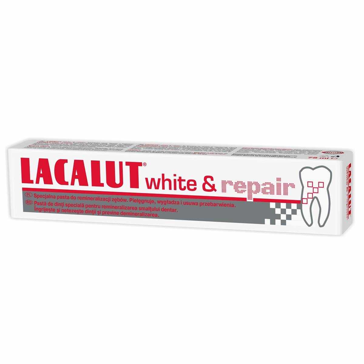 Pasta de dinti medicinala, White Repair, 75ml - Lacalut