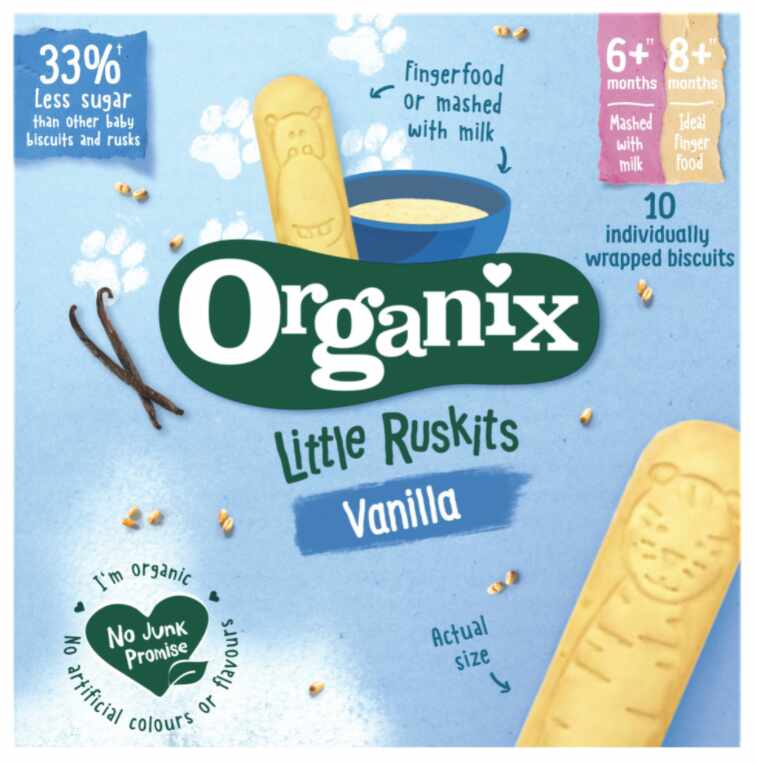 Biscuiti cu vanilie pentru sugari, +6 luni, eco-bio, 60g - Organix