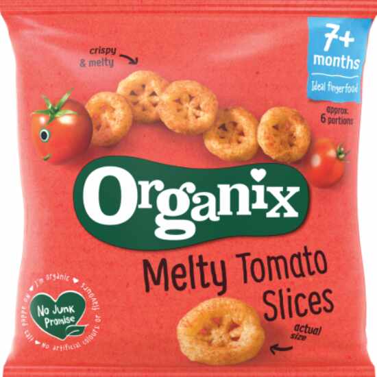 Snack din porumb cu rosii si morcovi, +7 luni, eco-bio, 20g - Organix