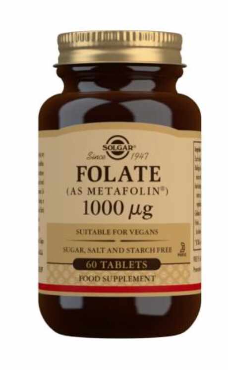 Acid folic Folate 1000ug, 60tbl - Solgar