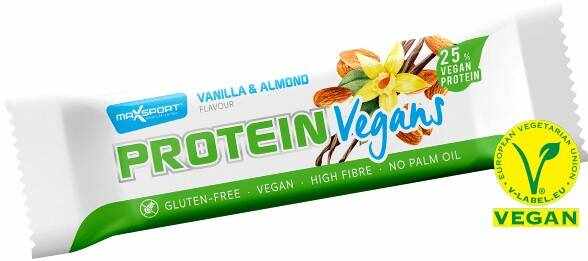 Baton proteic Vegans cu vanilie si migdale, 40g - Max Sport