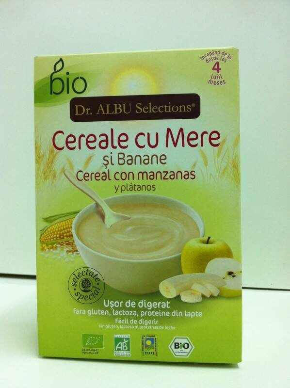Cereale bebelusi cu mere si banane - 250g - eco bio - Dr ALBU Selections