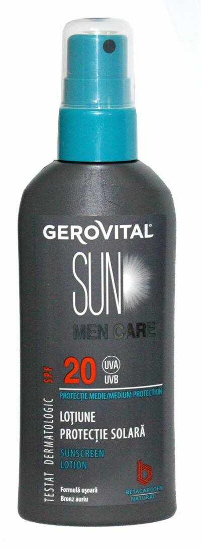 Lotiune protectie solara SPF 20 - MEN Care 150ml - Gerovital Sun