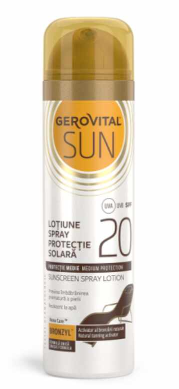 Lotiune spray protectie solara SPF 20, 150ml - Gerovital Sun