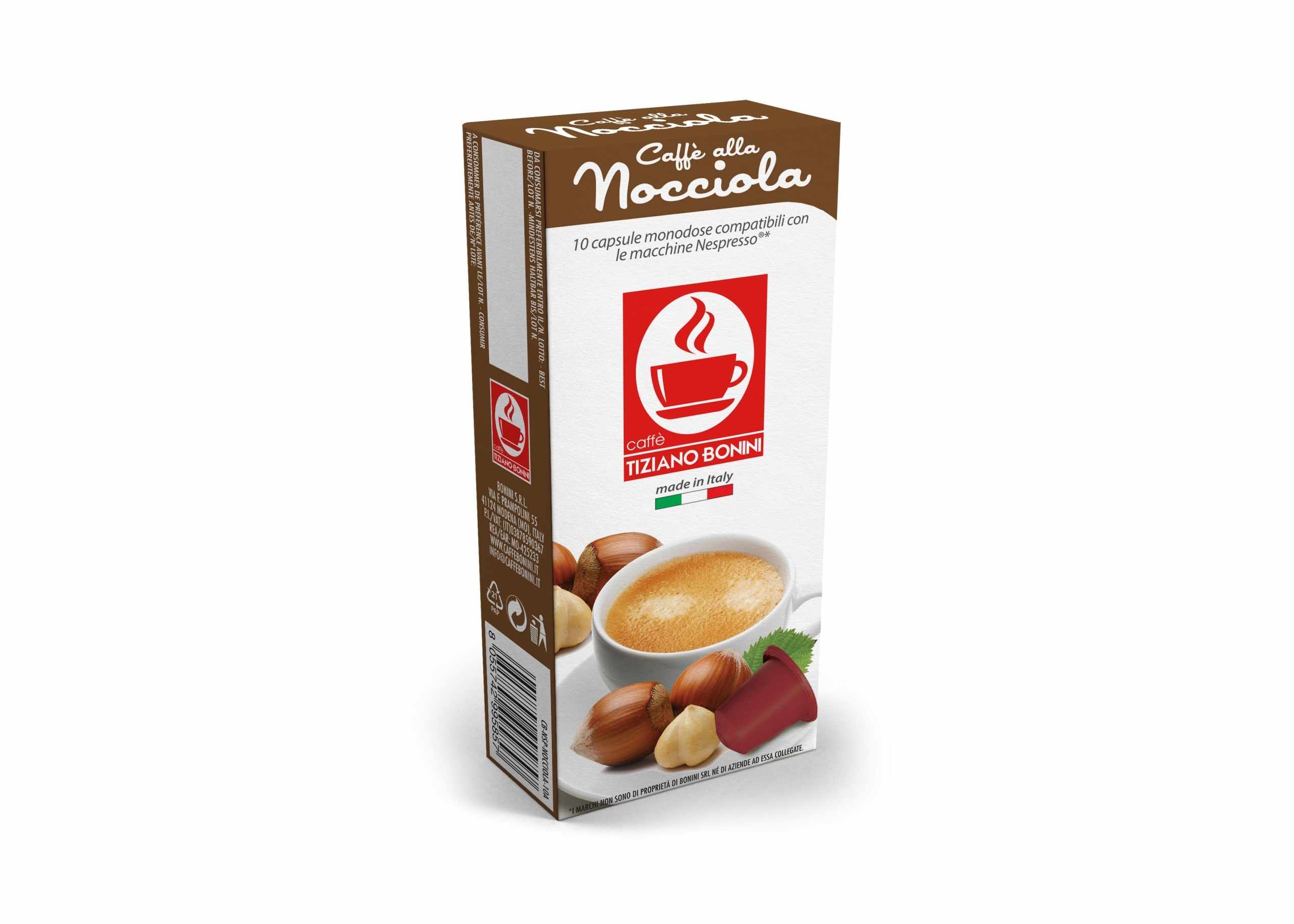 Bonini Nocciola 10 capsule cafea compatibile Nespresso