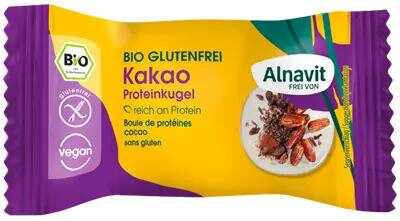 Biluta proteica cu cacao, fara gluten, eco-bio, 24g - Alnavit
