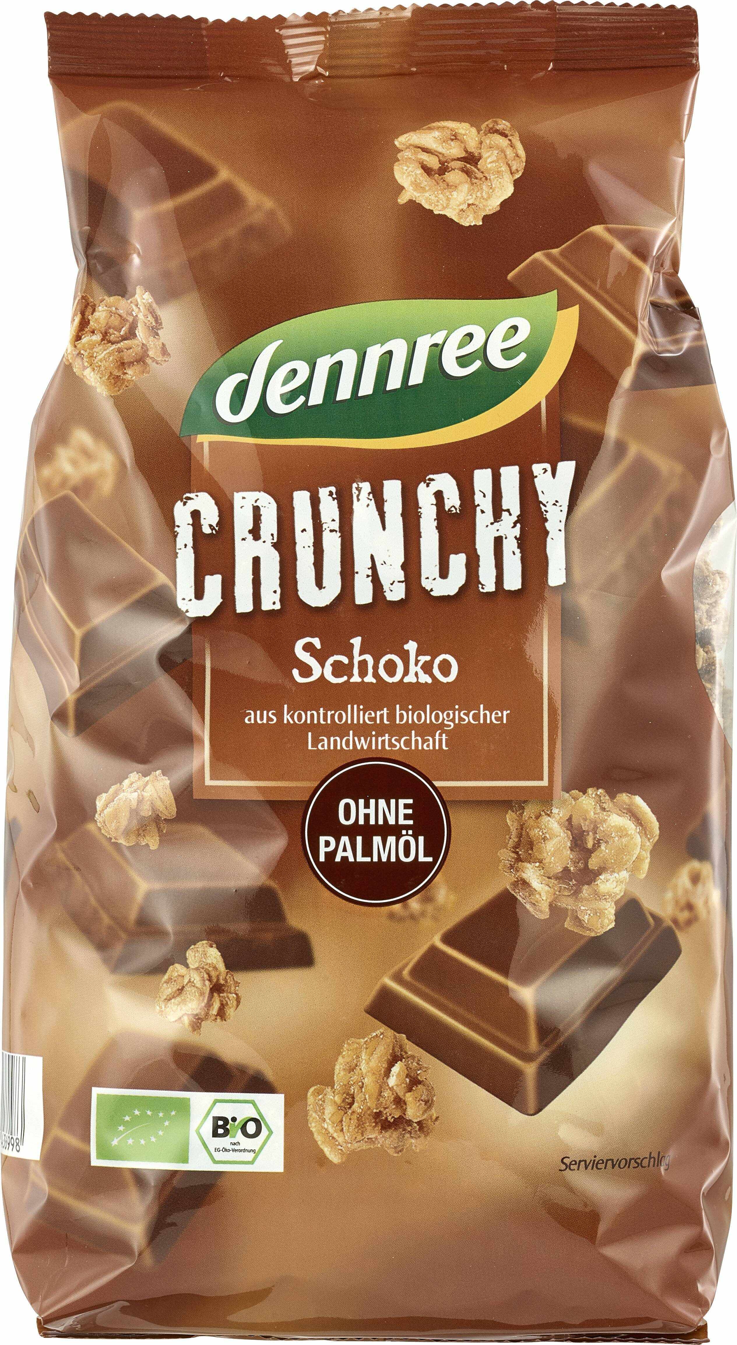 Cereale crunchy cu ciocolata, eco-bio, 750g - Dennree