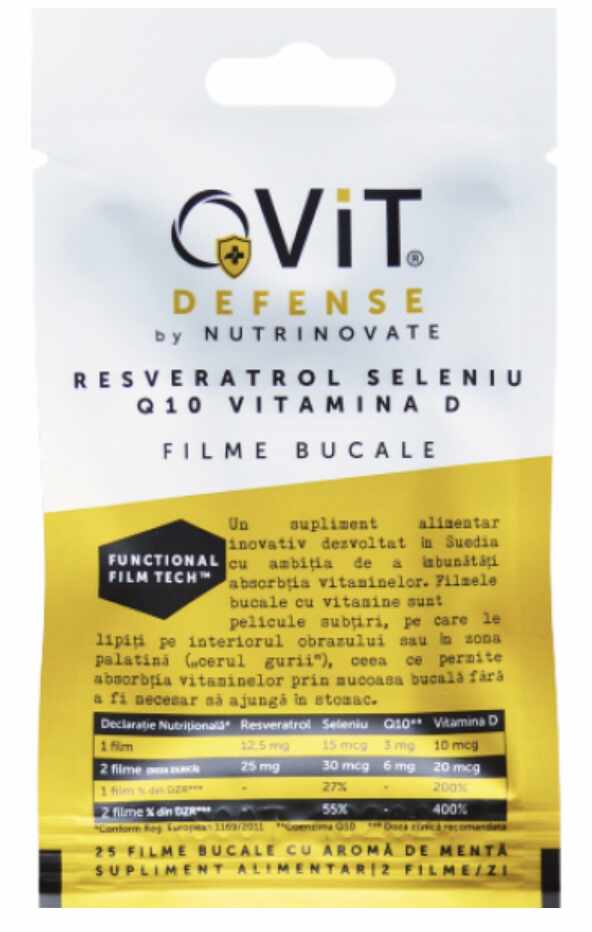 Filme bucale cu vitamine QVIT, 25 bucati - INOVA PHARMA