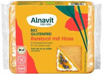 Paine cu orez si mei fara gluten, eco-bio, 375g - Alnavit