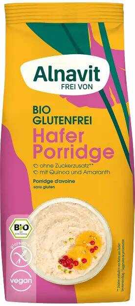 Porridge de ovaz fara gluten, eco-bio, 300g - Alnavit