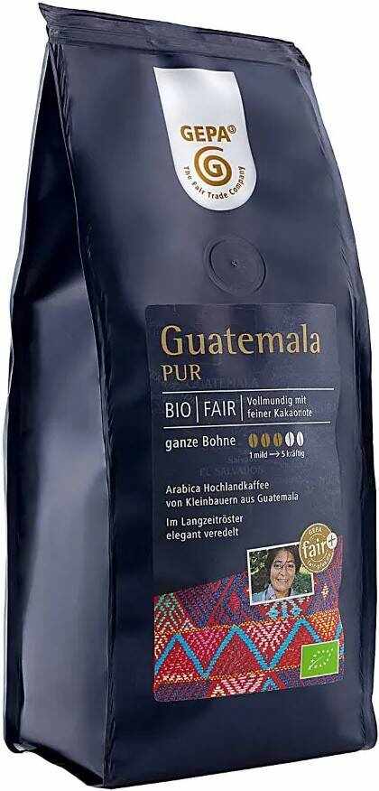 Cafea boabe Guatemala Pur, eco-bio, 250 g, Faritrade - Gepa