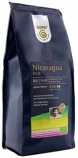 Cafea boabe Nicaragua Pur, eco-bio, 250 g, Fairtrade - Gepa
