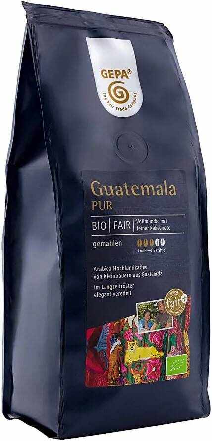 Cafea macinata Guatemala Pur, eco-bio, 250 g, Fairtrade - Gepa